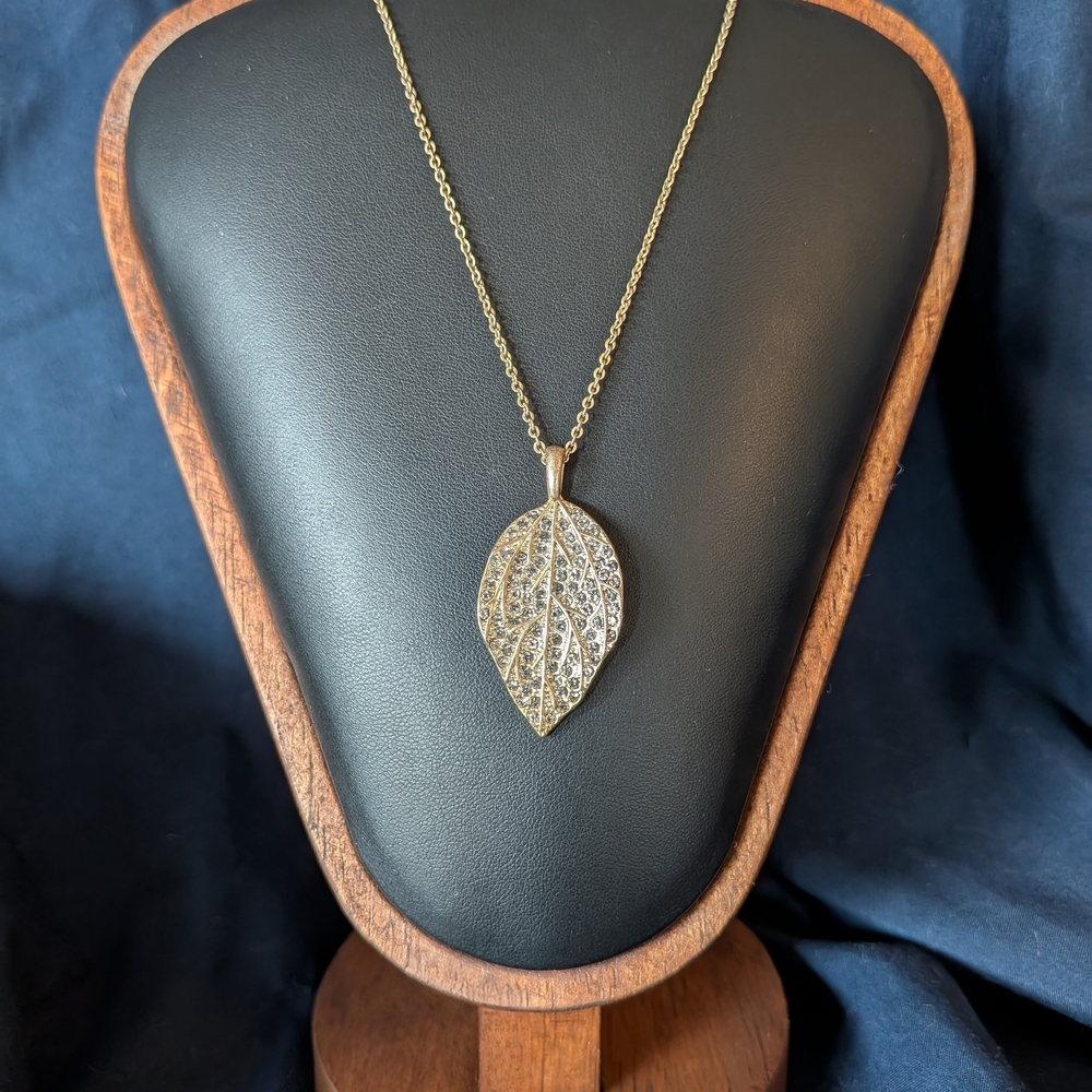 Lia Sophia Gold Leaf Pendant Necklace